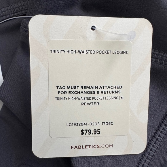 FABLETICS TRINITY HIGH-WAISTED POCKET LEGGING IN PEWTER - Picture 4 of 4